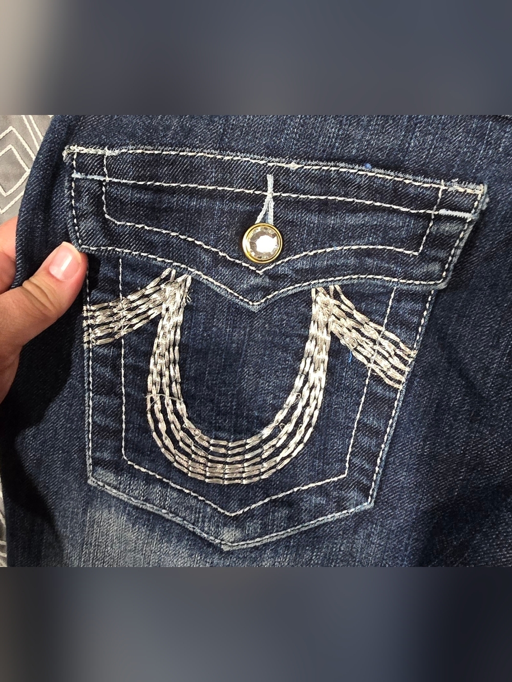 True Religion Joey Super T Low Rise Straight Jeans Size 30 - Picture 6 of 9